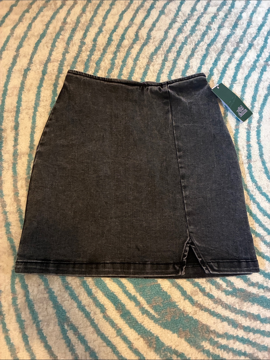 Wild Fable Stretchy Black Denim Mini Skirt, Nwt